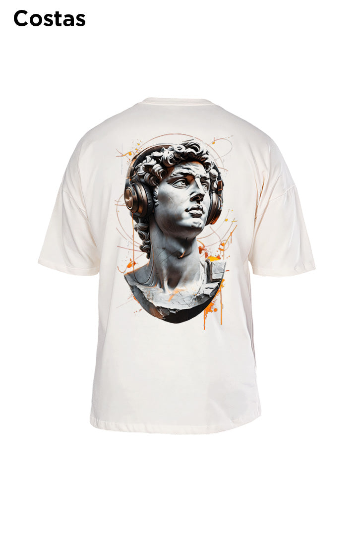 Oversized Off White Headphone