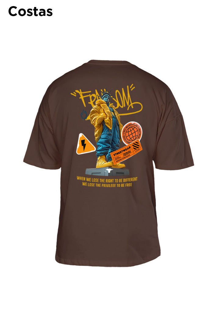 Oversized Marrom Liberty - BRVK - Street Wear