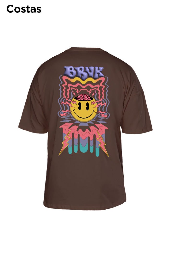 Oversized Marrom Smile - BRVK - Street Wear