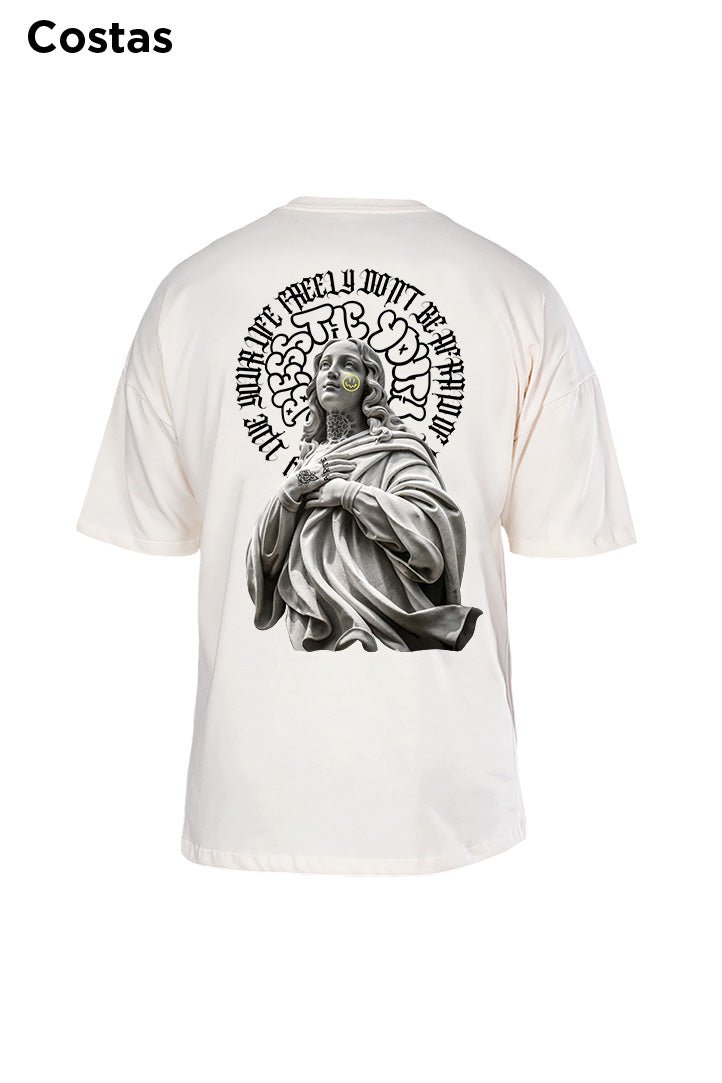 Oversized Off White Bless The Youth - BRVK - Street Wear