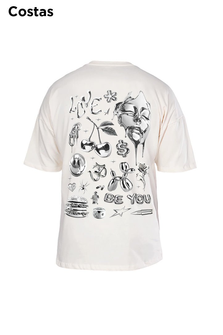 Oversized Off White Chrome - BRVK - Street Wear