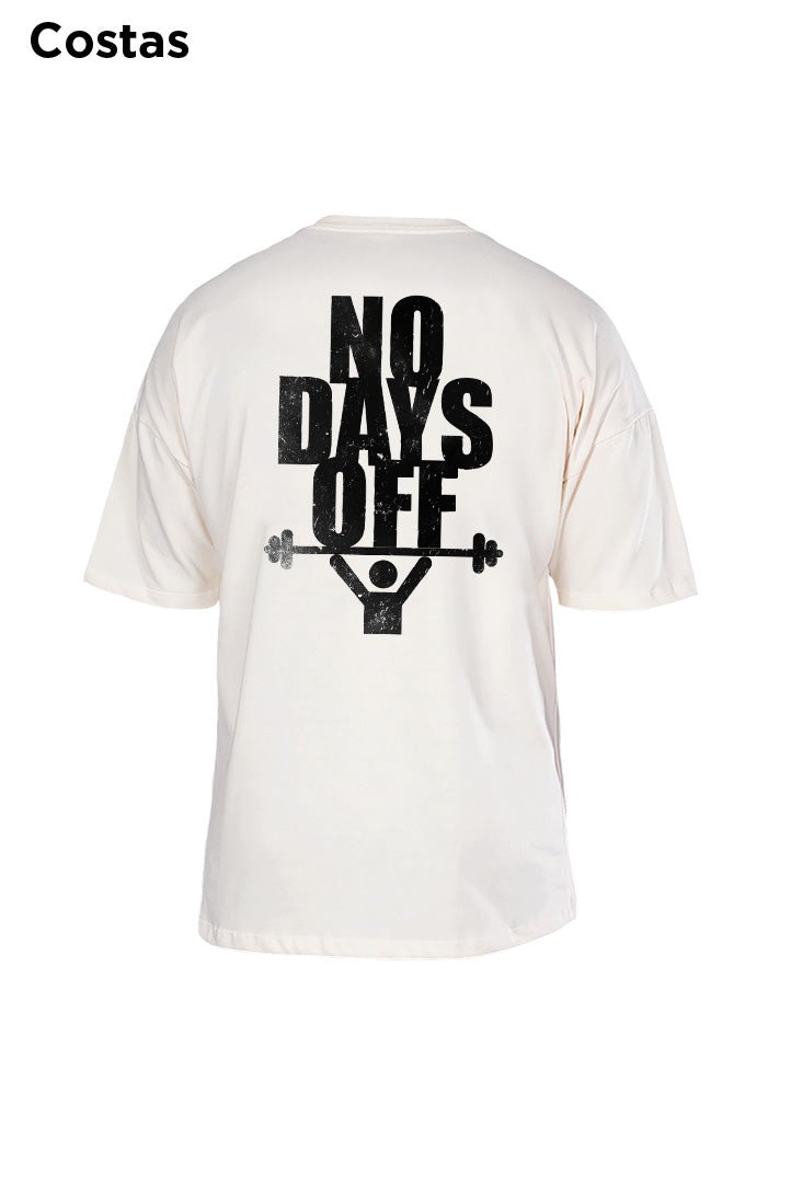 Oversized Off White No Days Off - BRVK - Street Wear