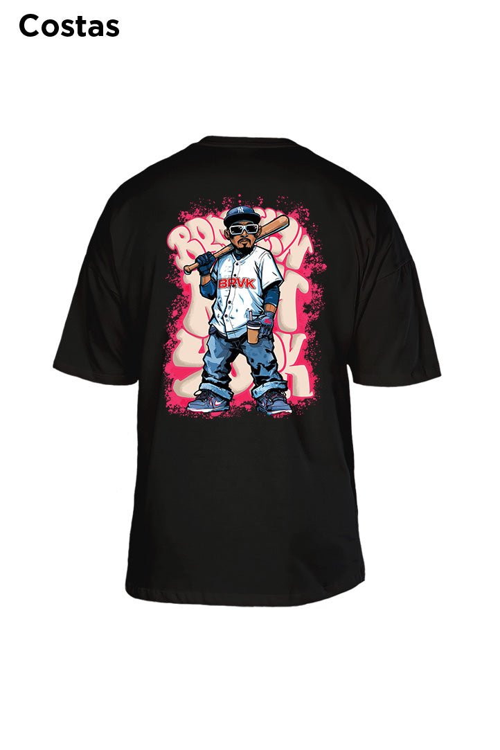 Oversized Preta Baseball - BRVK - Street Wear