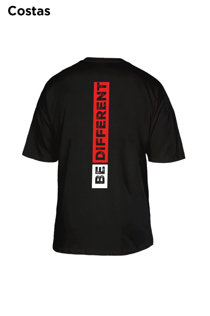 Oversized Preta Be Different - BRVK - Street Wear