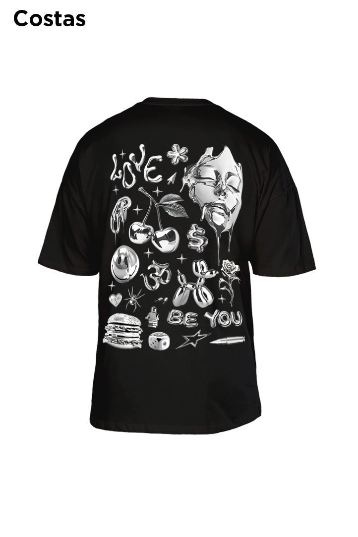 Oversized Preta Chrome - BRVK - Street Wear