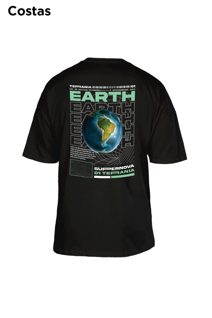 Oversized Preta Earth - BRVK - Street Wear