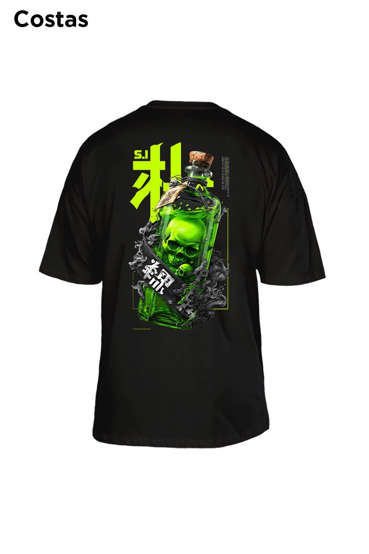 Oversized Preta Green Bottle - BRVK - Street Wear