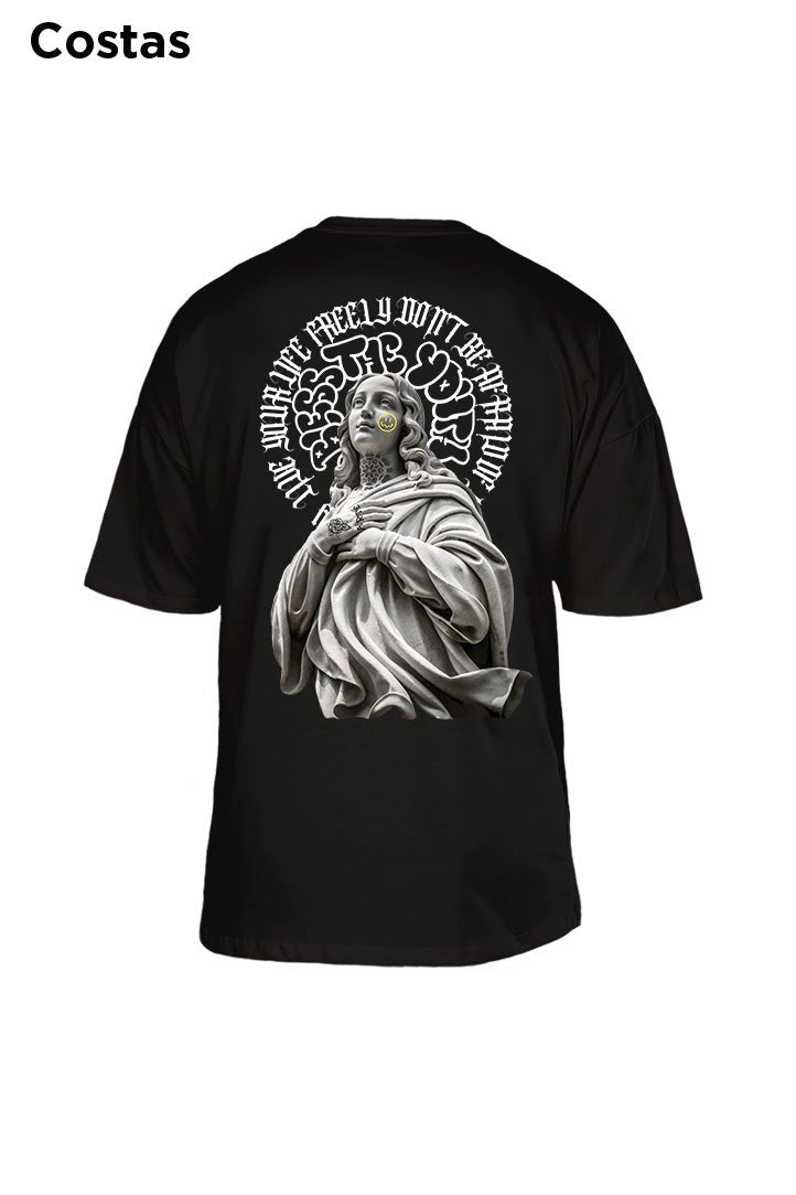 Oversized Preto Bless The Youth - BRVK - Street Wear