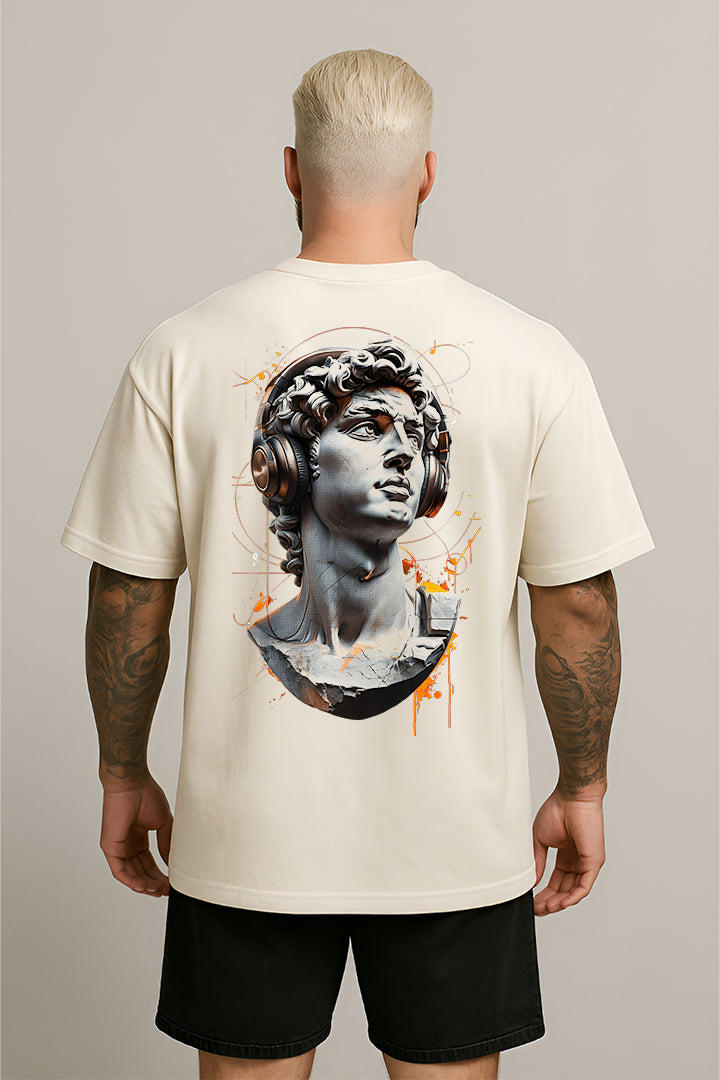 Oversized Off White Headphone