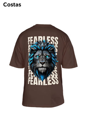 Oversized Marrom Fearless - BRVK - Street Wear