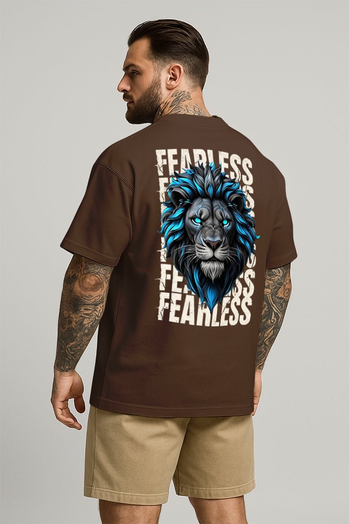 Oversized Marrom Fearless - BRVK - Street Wear