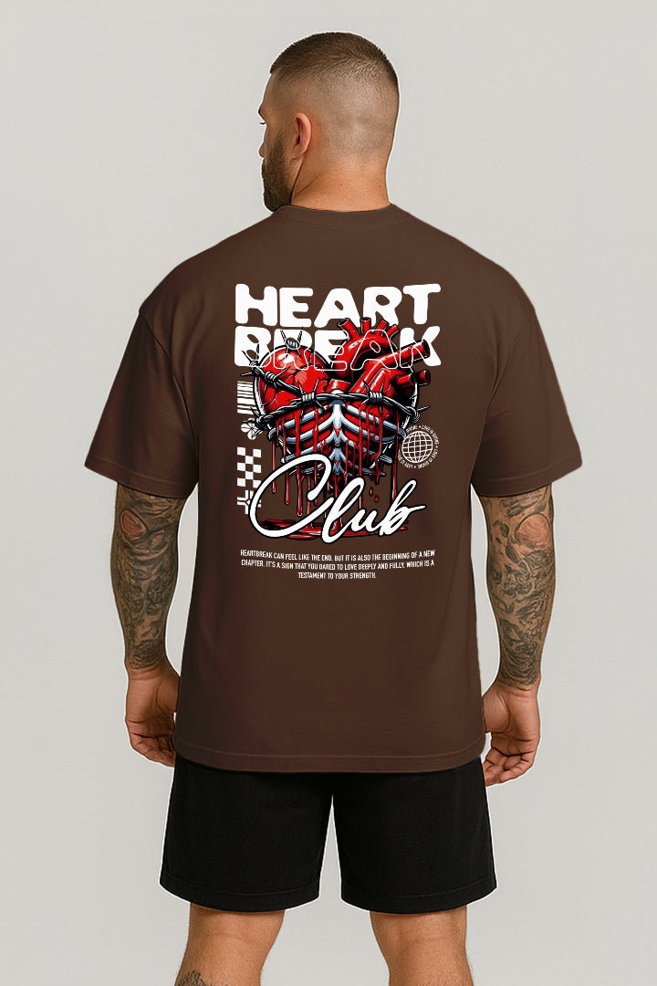 Oversized Marrom Heart Break - BRVK - Street Wear