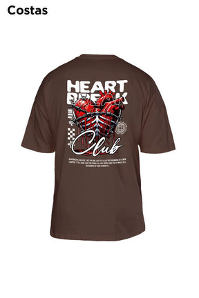 Oversized Marrom Heart Break - BRVK - Street Wear