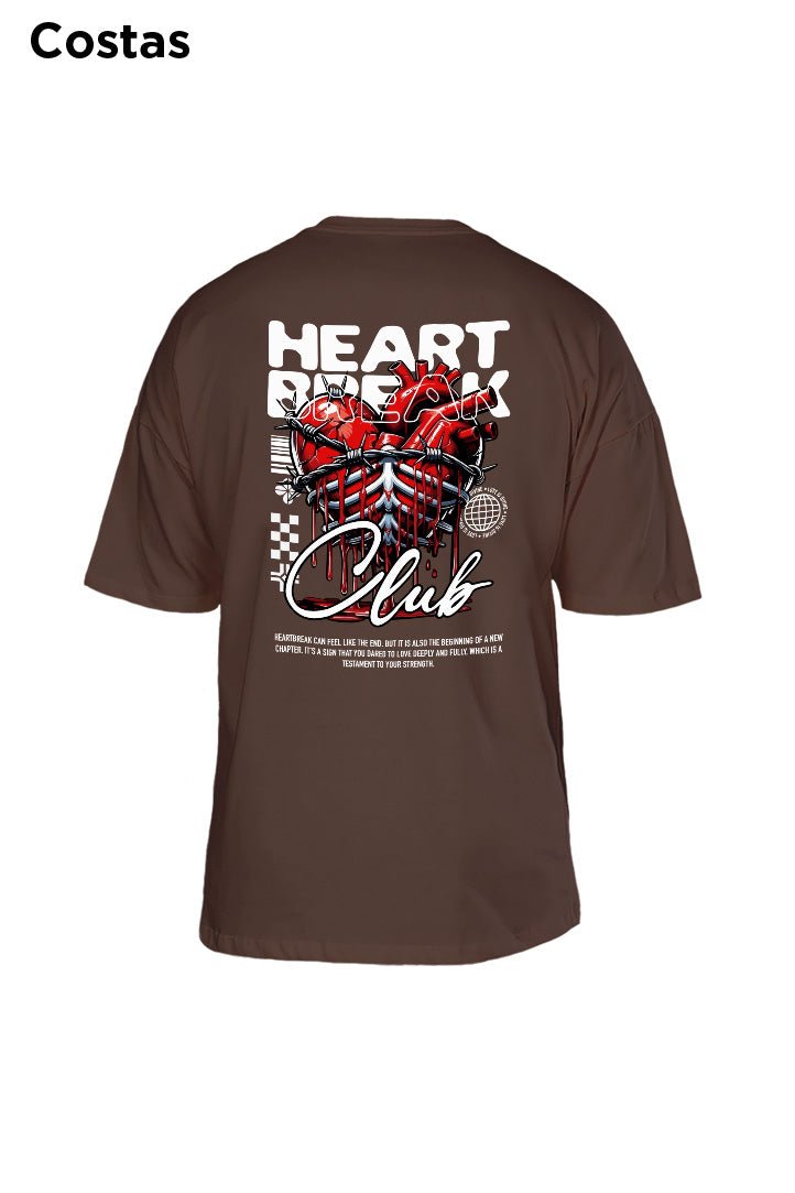 Oversized Marrom Heart Break - BRVK - Street Wear