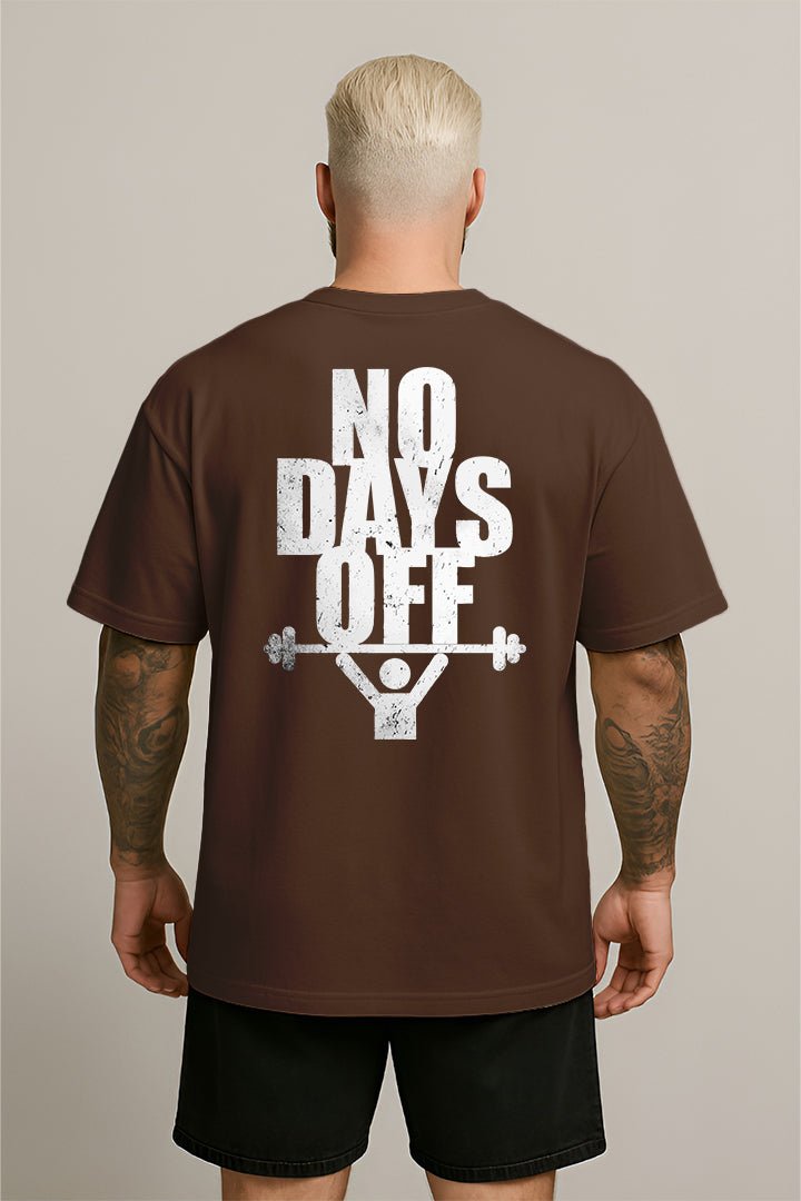 Oversized Marrom No Days Off - BRVK - Street Wear