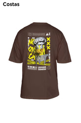 Oversized Marrom No One Cares - BRVK - Street Wear