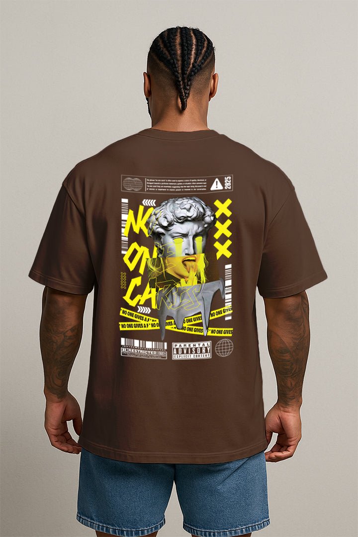 Oversized Marrom No One Cares - BRVK - Street Wear