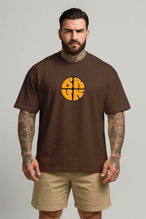 Oversized Marrom Round - BRVK - Street Wear