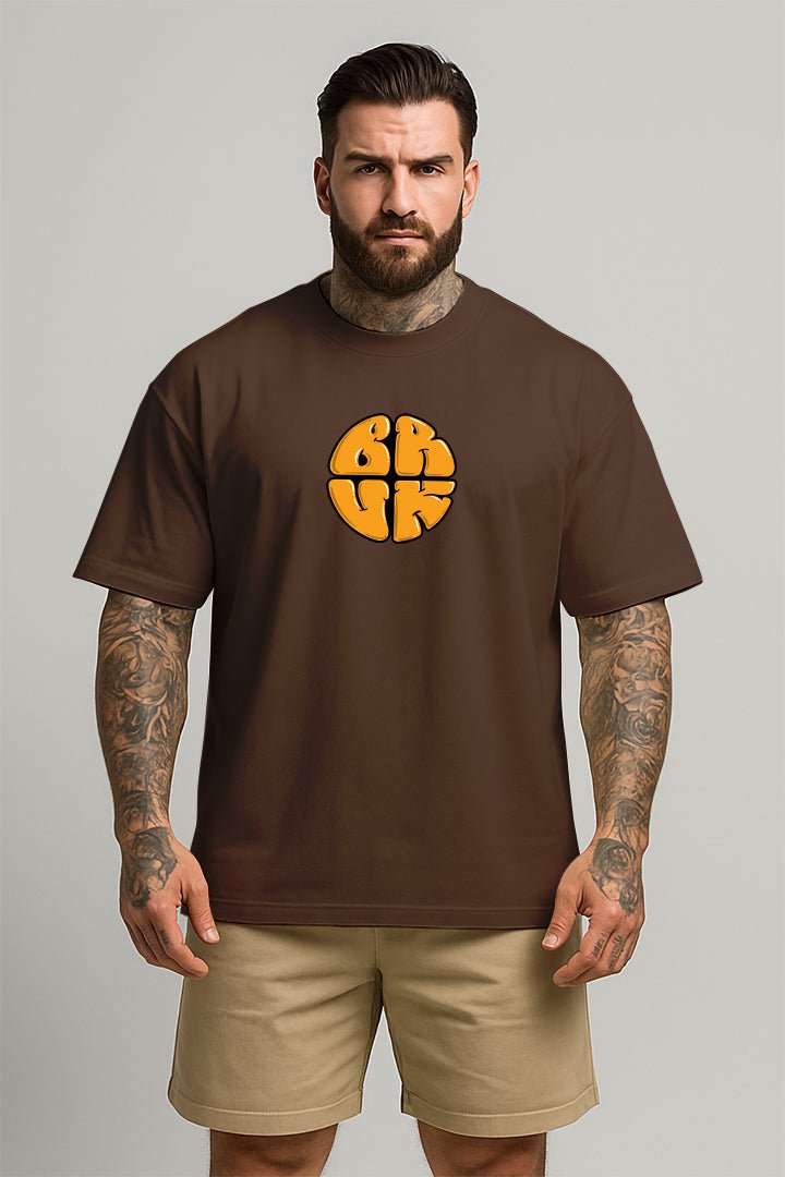 Oversized Marrom Round - BRVK - Street Wear