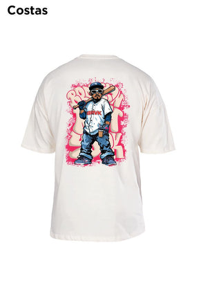 Oversized Off White Baseball - BRVK - Street Wear