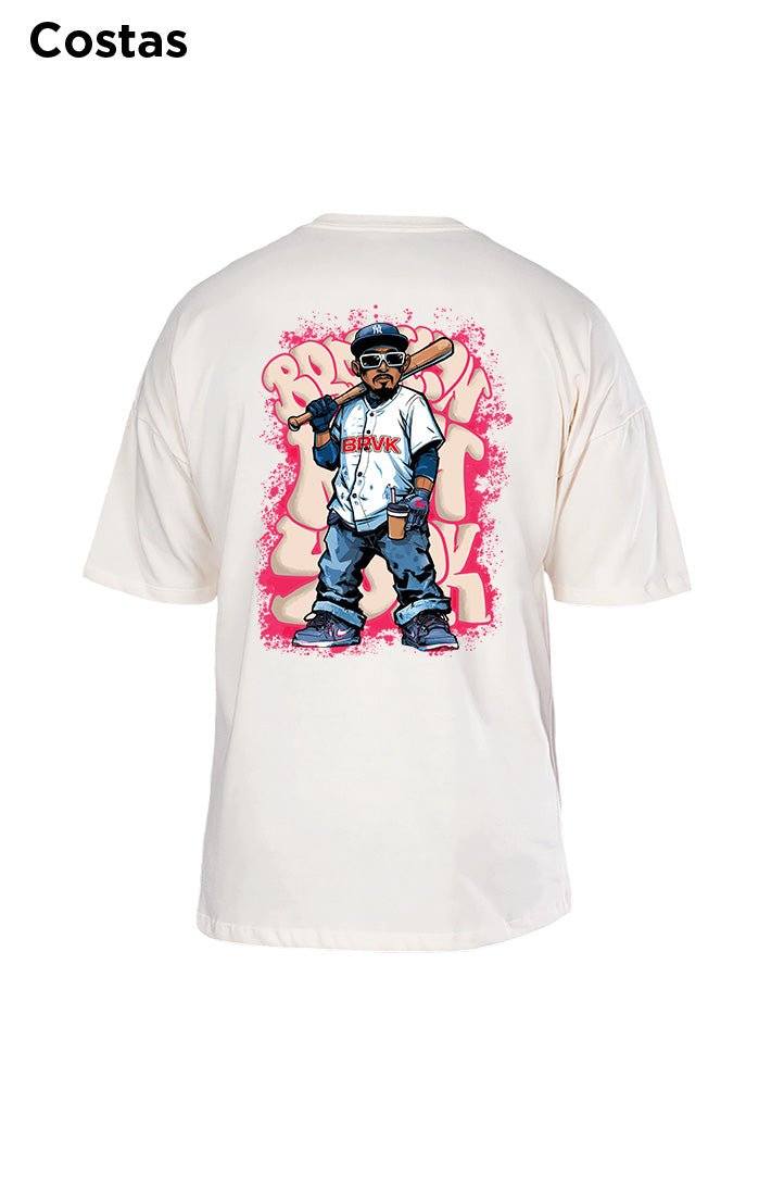 Oversized Off White Baseball - BRVK - Street Wear