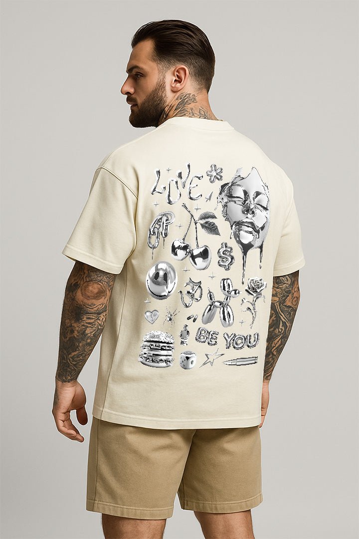 Oversized Off White Chrome - BRVK - Street Wear