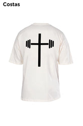 Oversized Off White Cross - BRVK - Street Wear