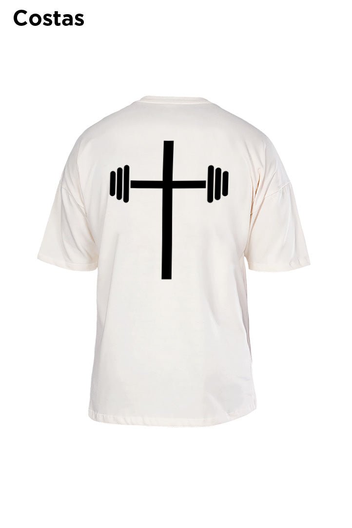 Oversized Off White Cross - BRVK - Street Wear