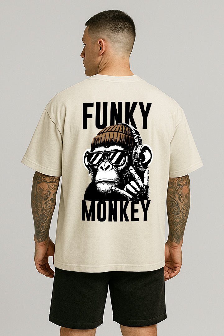 Oversized Off White Funky Monkey - BRVK - Street Wear