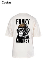 Oversized Off White Funky Monkey - BRVK - Street Wear