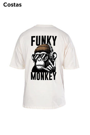 Oversized Off White Funky Monkey - BRVK - Street Wear
