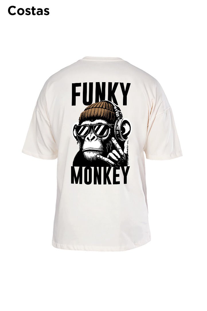 Oversized Off White Funky Monkey - BRVK - Street Wear