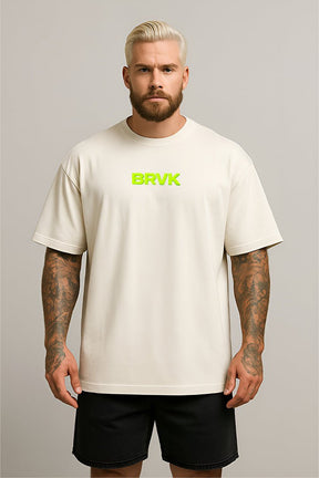Oversized Off White Green Bottle - BRVK - Street Wear