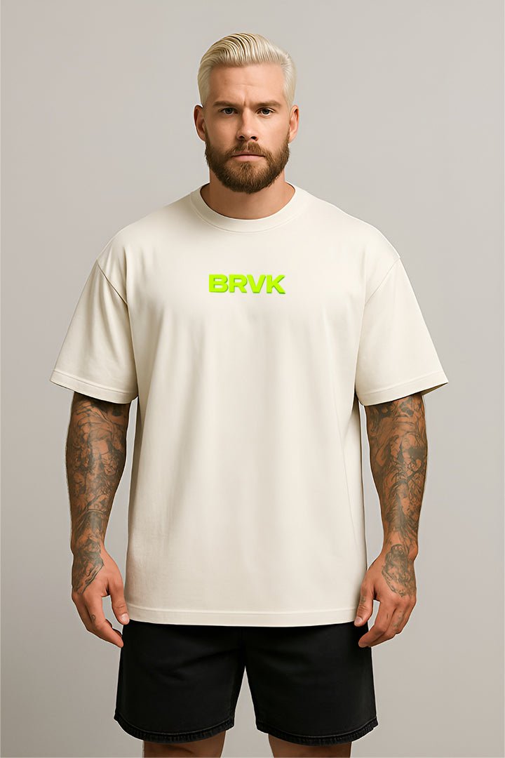 Oversized Off White Green Bottle - BRVK - Street Wear