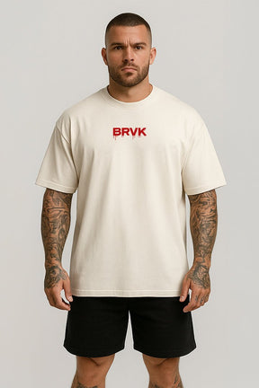 Oversized Off White Heart Break - BRVK - Street Wear