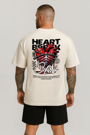 Oversized Off White Heart Break - BRVK - Street Wear