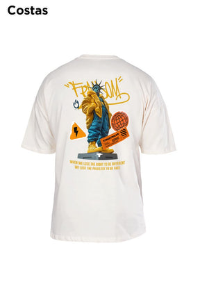 Oversized Off White Liberty - BRVK - Street Wear