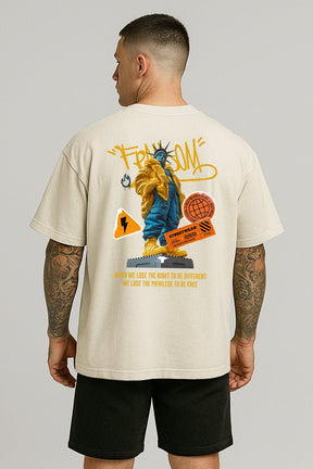 Oversized Off White Liberty - BRVK - Street Wear