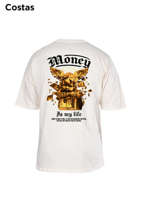 Oversized Off White Money Angel - BRVK - Street Wear