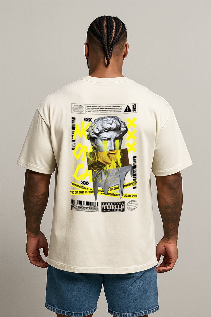 Oversized Off White No One Cares - BRVK - Street Wear