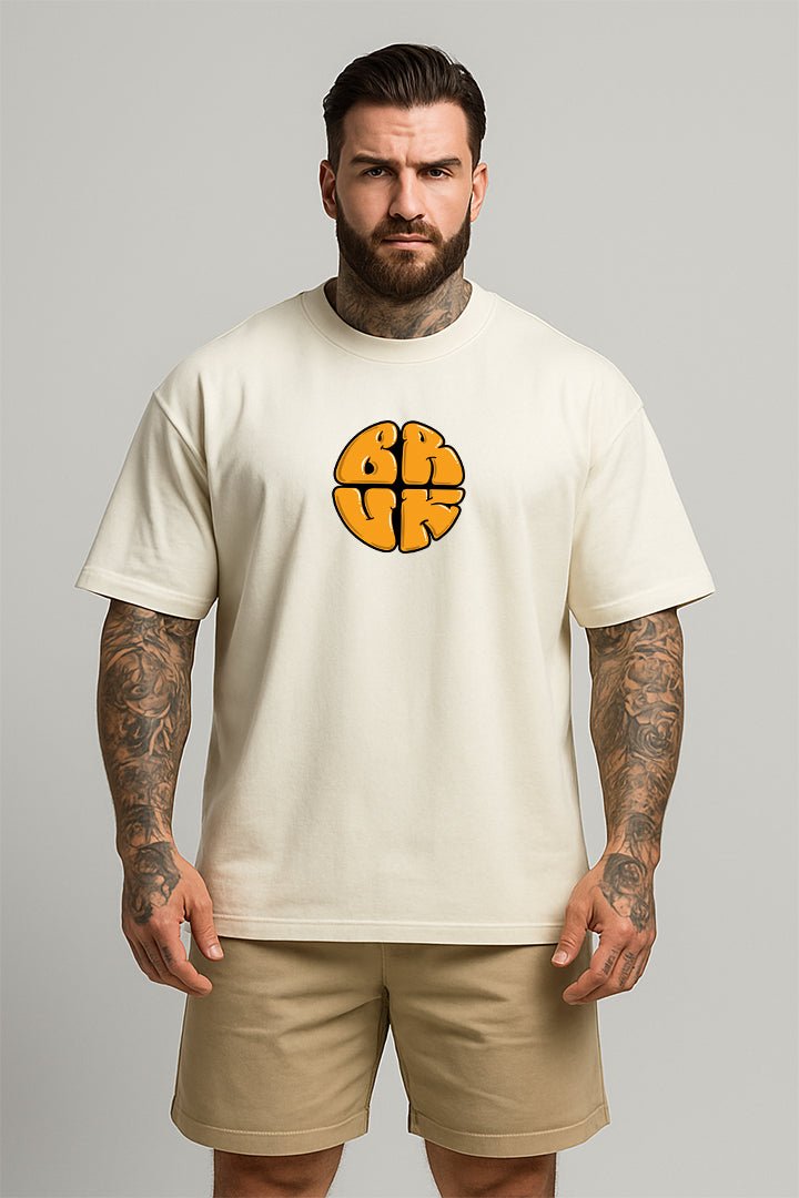 Oversized Off White Round - BRVK - Street Wear