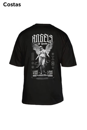 Oversized Preta Angels - BRVK - Street Wear