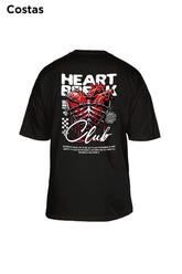 Oversized Preta Heart Break - BRVK - Street Wear