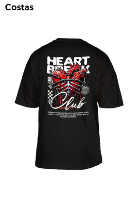 Oversized Preta Heart Break - BRVK - Street Wear