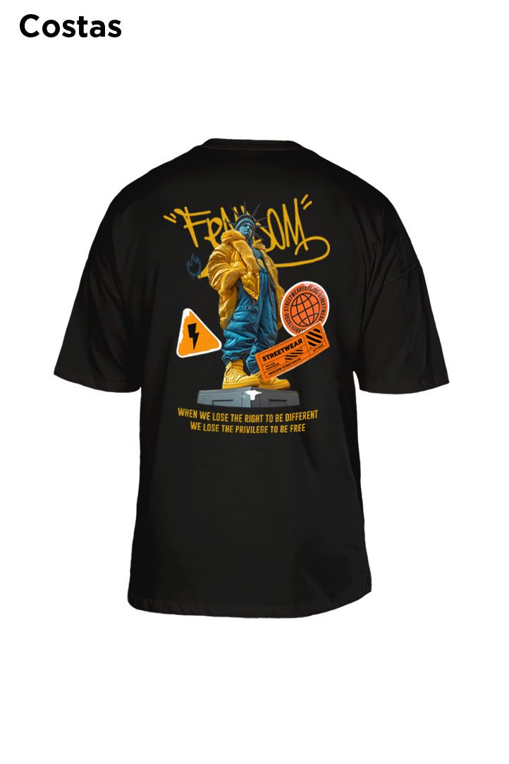 Oversized Preta Liberty - BRVK - Street Wear