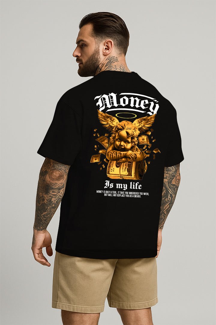 Oversized Preta Money Angel - BRVK - Street Wear