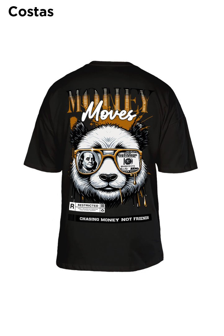 Oversized Preta Money Moves - BRVK - Street Wear
