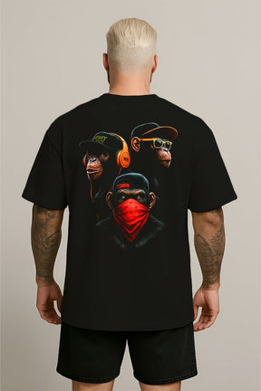 Oversized Preta Monkeys - BRVK - Street Wear