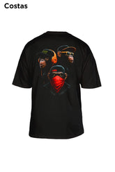 Oversized Preta Monkeys - BRVK - Street Wear