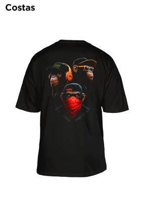 Oversized Preta Monkeys - BRVK - Street Wear